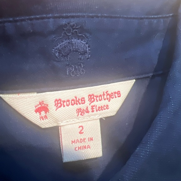 Brooks Brothers Womens Red Fleece Blue Cotton Long Sleeve Button-Up Shirt Size 2 - Picture 4 of 4